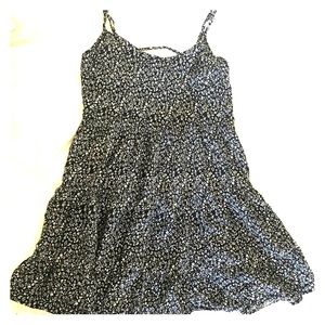 H&M Blue Floral Backless Sundress